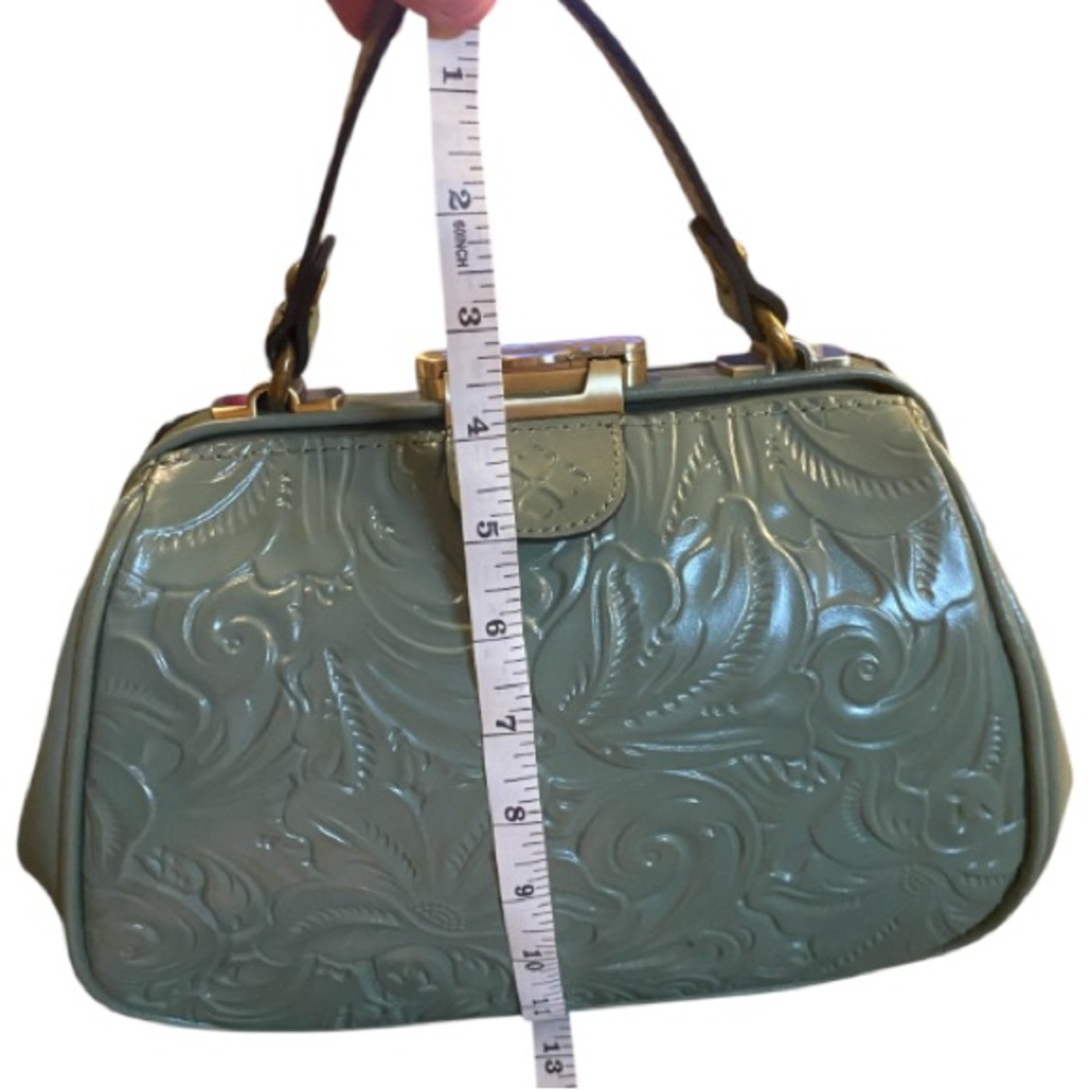 Patricia Nash Sage Green Embossed Patent Satchel - Picture 11 of 12